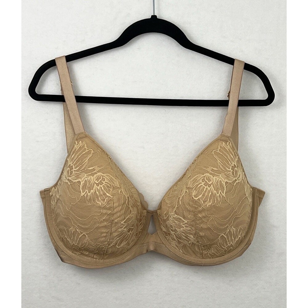 Soma Perfect Coverage Bra 40G Nude Lace Lightly Lined Underwire NWT